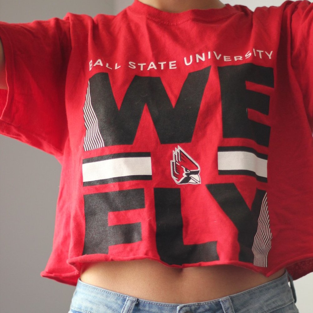 Ball State University DIY Cropped T-Shirt